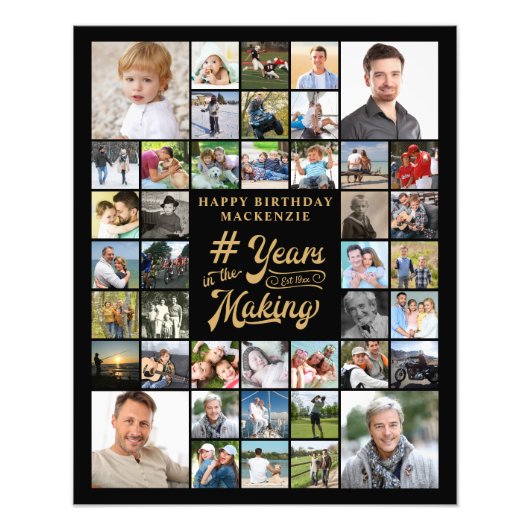Geburtstagskollage im MAKING Fotodruck (Vorne)