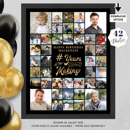 Geburtstagskollage im MAKING Poster