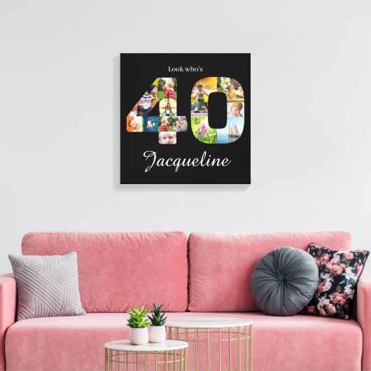 Geburtstagskollage Leinwanddruck (Insitu (Wohnzimmer))