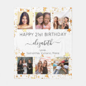 Geburtstagskollektive Foto Fleecedecke (Vorderseite)