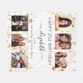 Geburtstagskollektive Foto Fleecedecke (Vorderseite (Horizontal))