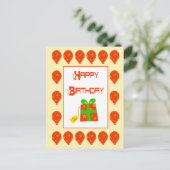 Geburtstagskolloons und Geschenk Postkarte (Stehend Vorderseite)