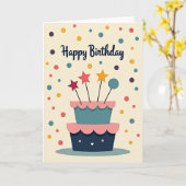 Geburtstagskonfettidesignkarte Karte (Gelbe Blume)