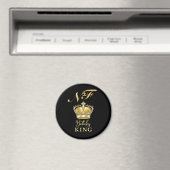 Geburtstagskönig Goldkrone Royal Monogram Luxus Magnet (In Situ (Geschirrspüler))