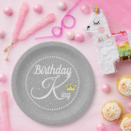 Geburtstagskönig Pappteller (Party)