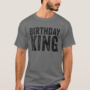 Geburtstagskönig Party-Matching Lustig Vintage Ret T-Shirt