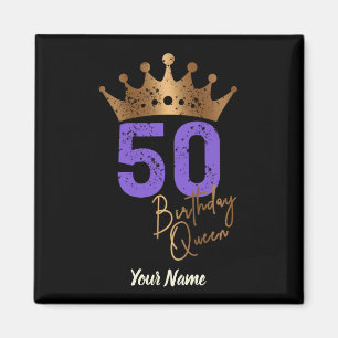Geburtstagskönigin 50 für 50. Geburtstag Vintage-K Magnet