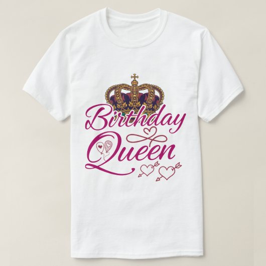 Geburtstagskönigin Bestes Shirt (Design vorne)
