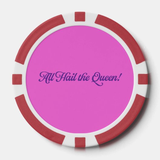 Geburtstagskönigin Spielkarten Pokerchips (Vorderseite)