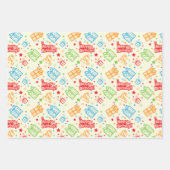 Geburtstagskopfpapier Flachblatt Set 3 Geschenkpapier Set (Vorderseite 3)