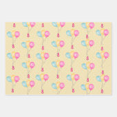 Geburtstagskopfpapier Flachblatt Set 3 Geschenkpapier Set (Vorderseite 2)