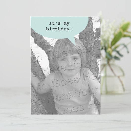 Geburtstagskorb Einladung (Stehend Vorderseite)