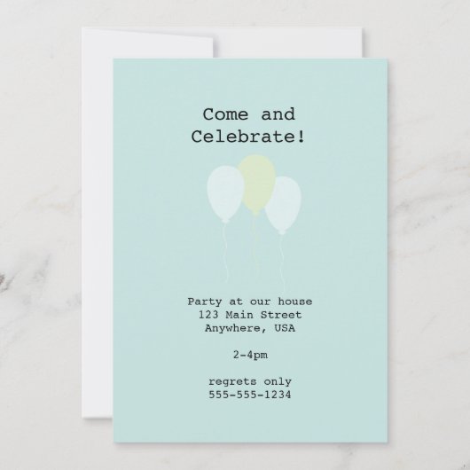 Geburtstagskorb Einladung (Rückseite)