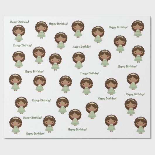 Geburtstagskorb für Mädchen Geschenkpapier (Flach)