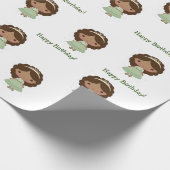 Geburtstagskorb für Mädchen Geschenkpapier (Ecke)