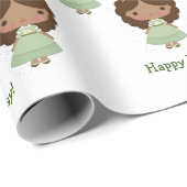 Geburtstagskorb für Mädchen Geschenkpapier (Rolleneckpunkt)