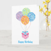 Geburtstagskorb Grußkarte Karte (Gelbe Blume)