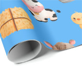 Geburtstagskorb von Landtieren Geschenkpapier (Rolleneckpunkt)