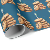 Geburtstagskorken Chip Cookies Geschenkpapier (Rolleneckpunkt)