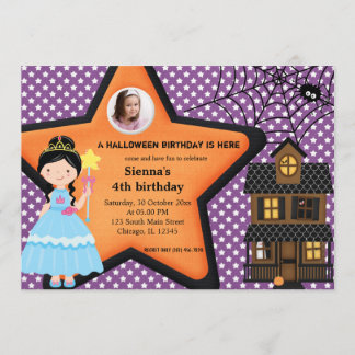 Geburtstagskostüm Halloween (Lila) Einladung