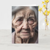 Geburtstagskranky Old Lady Face Karte (Gelbe Blume)