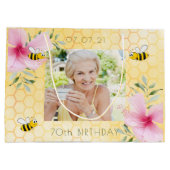 Geburtstagskraut-Blume-Foto Große Geschenktüte (Rückseite)