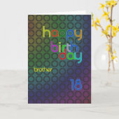 Geburtstagskreise für den Bruder gealtert 18 Karte (Gelbe Blume)