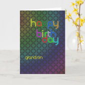 Geburtstagskreise für Grandson Karte (Gelbe Blume)