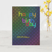 Geburtstagskreise für Schwiegersohn Karte (Gelbe Blume)