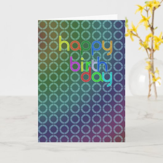 Geburtstagskreise Karte (Gelbe Blume)