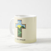 Geburtstagskreuz Personalisiert Kaffeetasse (Vorderseite Links)