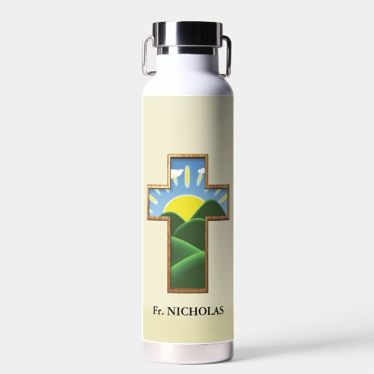 Geburtstagskreuz Personalisiert Trinkflasche (Vorne)
