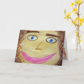 Geburtstagskreuzarbeit lustiges Gesicht Karte (Gelbe Blume)