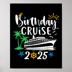 Geburtstagskreuzfahrt 2025 Schiff Boot Familie Som Poster
