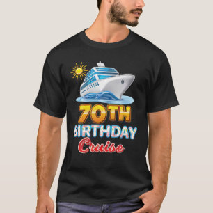 Geburtstagskreuzung 70 Jahre alt 70th Ship Matchin T-Shirt