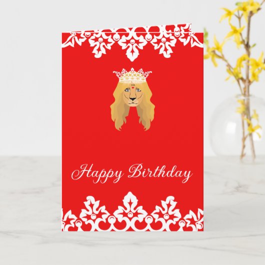 Geburtstagskrone Karte (Gelbe Blume)