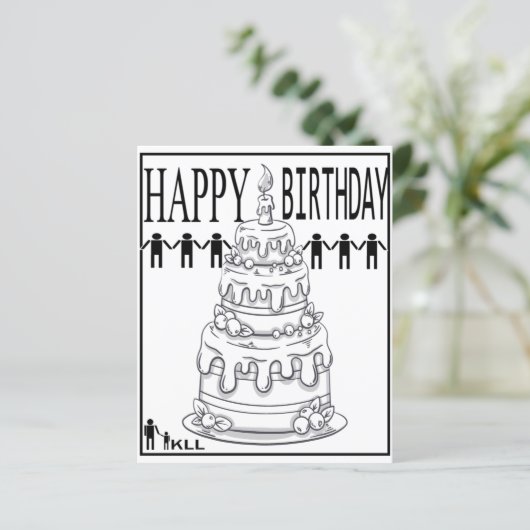 Geburtstagskuchen (Stehend Vorderseite)