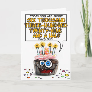 Geburtstagskuchen - 17 Jahre Karte