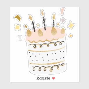 Geburtstagskuchen Aufkleber