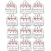 Geburtstagskuchen Aufkleber (Vorderseite)