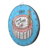 Geburtstagskuchen-Cartoon Dartscheibe (Vorderseite rechts)