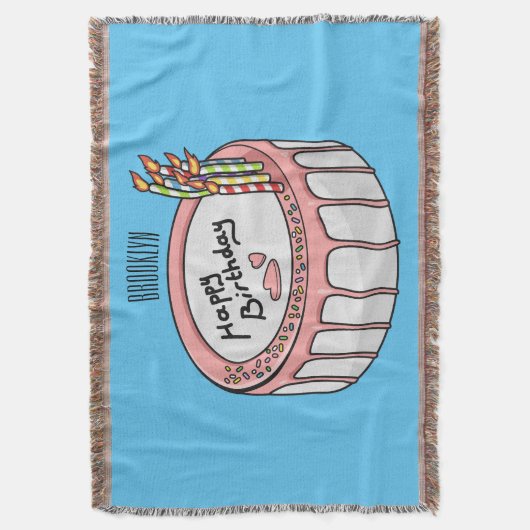 Geburtstagskuchen-Cartoon Decke (Vorderseite Vertikal)