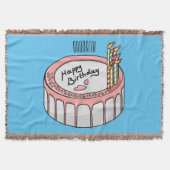 Geburtstagskuchen-Cartoon Decke (Vorderseite)