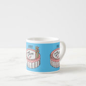 Geburtstagskuchen-Cartoon Espressotasse (Vorderseite Rechts)