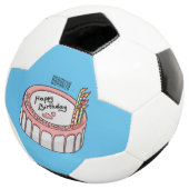 Geburtstagskuchen-Cartoon Fußball (Dreiviertel)