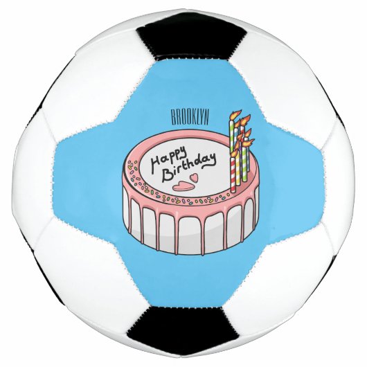 Geburtstagskuchen-Cartoon Fußball (Vorderseite)