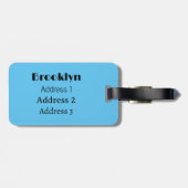 Geburtstagskuchen-Cartoon Gepäckanhänger (Rückseite horizontal)