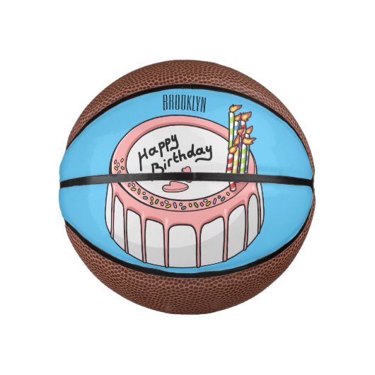 Geburtstagskuchen-Cartoon Mini Basketball (Vorderseite)