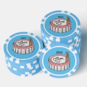 Geburtstagskuchen-Cartoon Pokerchips (Stapel)