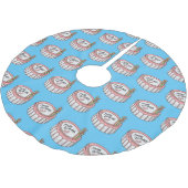 Geburtstagskuchen-Cartoon Polyester Weihnachtsbaumdecke (Schrägansicht)